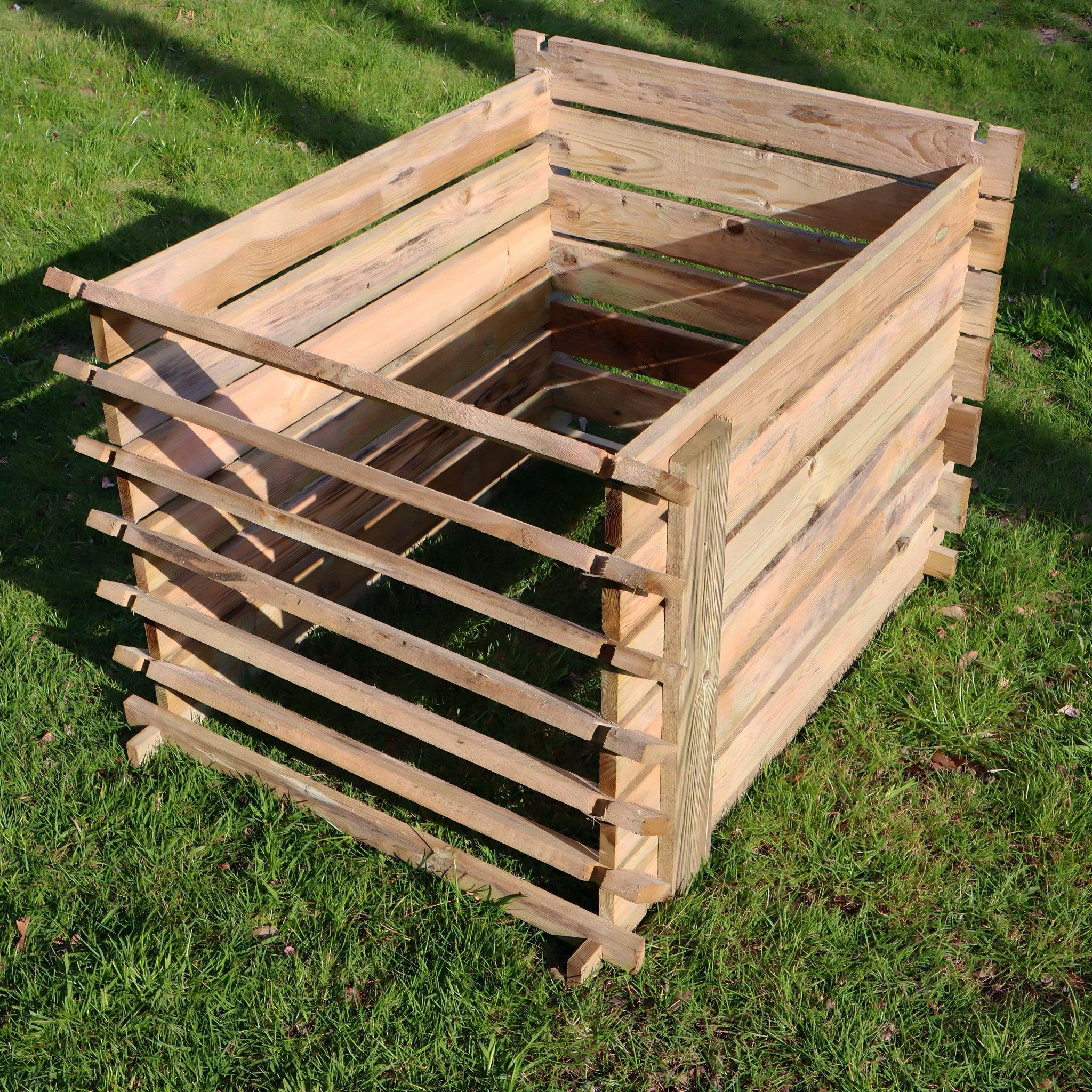 Alpen Home Pescadero Easy Fill Wooden Compost Bin Composter 449 Litres ...