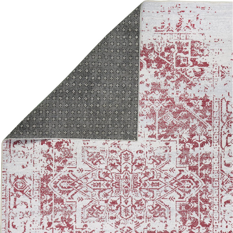 Jasik Washable Abstract Indoor Rug, Rectangle 4' x 6'