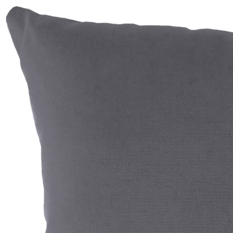 Sunbrella Outdoor Throw Pillow, Canvas Charcoal Gray