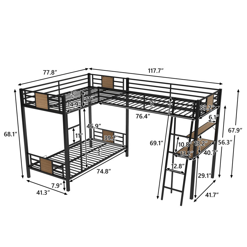 Swarthout Kids Twin Over Twin Bunk Bed