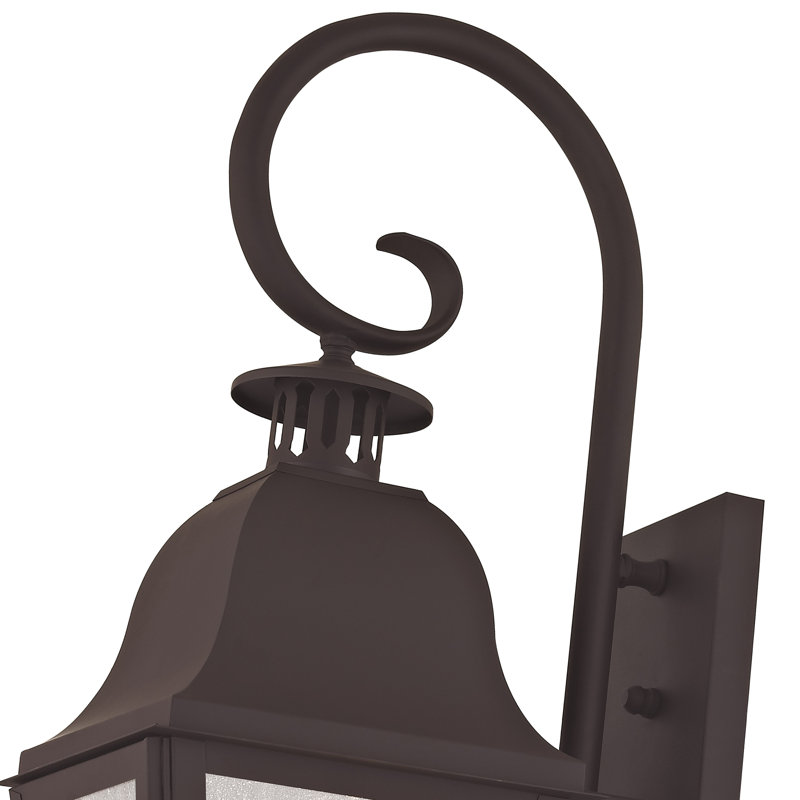 Lanterne murale d'extérieur en verre Arnné, H 24,75 po x l 8,25 po x P 11,5 po, Bronze