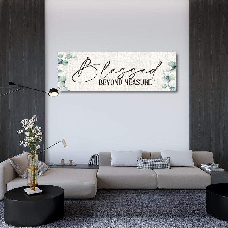 Art sur toile tendue par Gracie Oaks Allen, Kimberly Gallery: Blessed Beyond Mesure, H 19 po x l 48 po