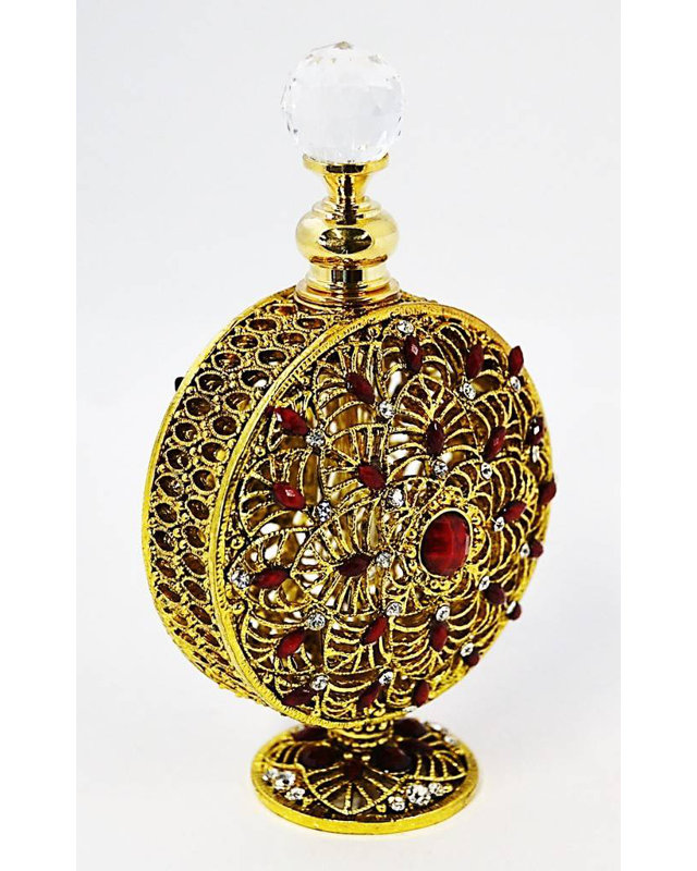 Betsy Handmade Metal Decorative Bottle, Gold