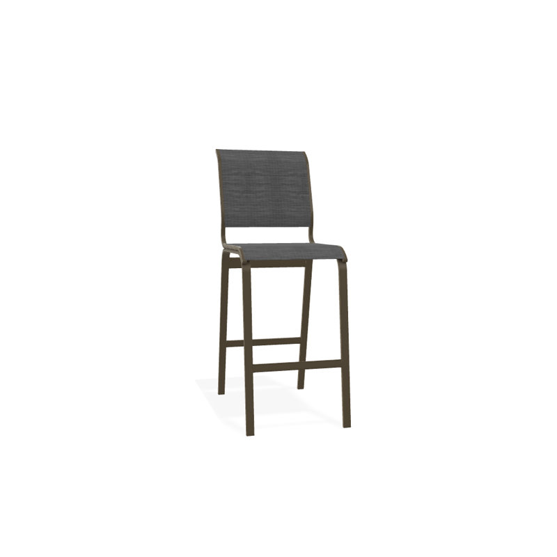 Tabouret de bar 29,5 po Holna, Bois de plage texturé, Gris anthracite Collect