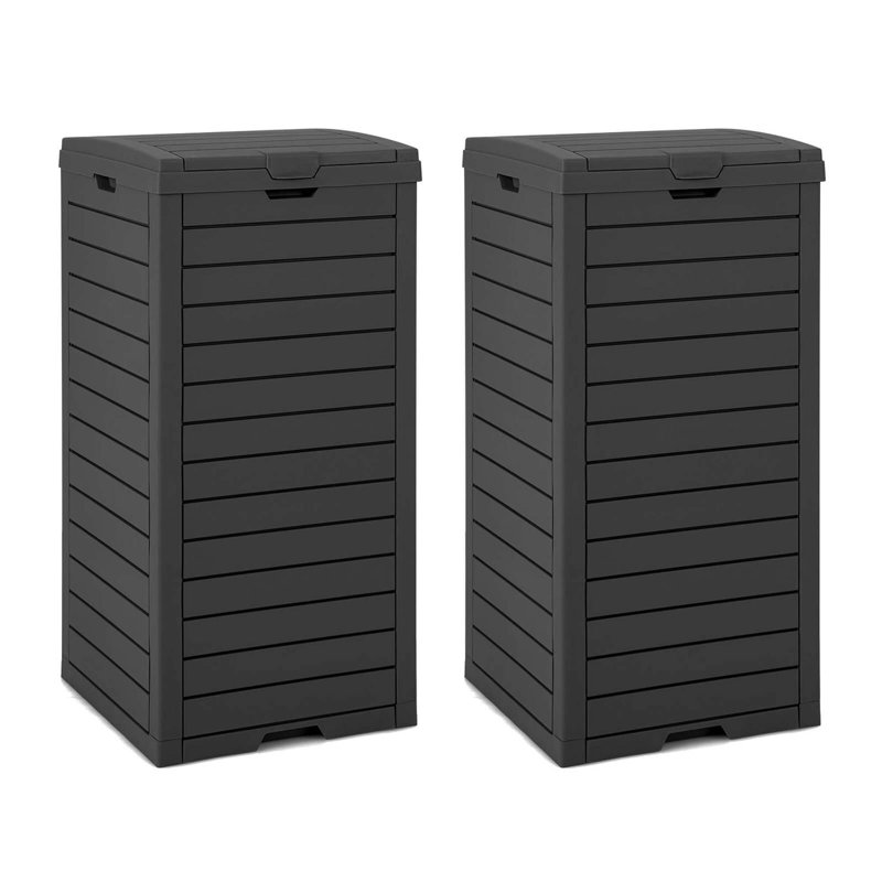 Plastic Handle Trash Can - 31 Gallons