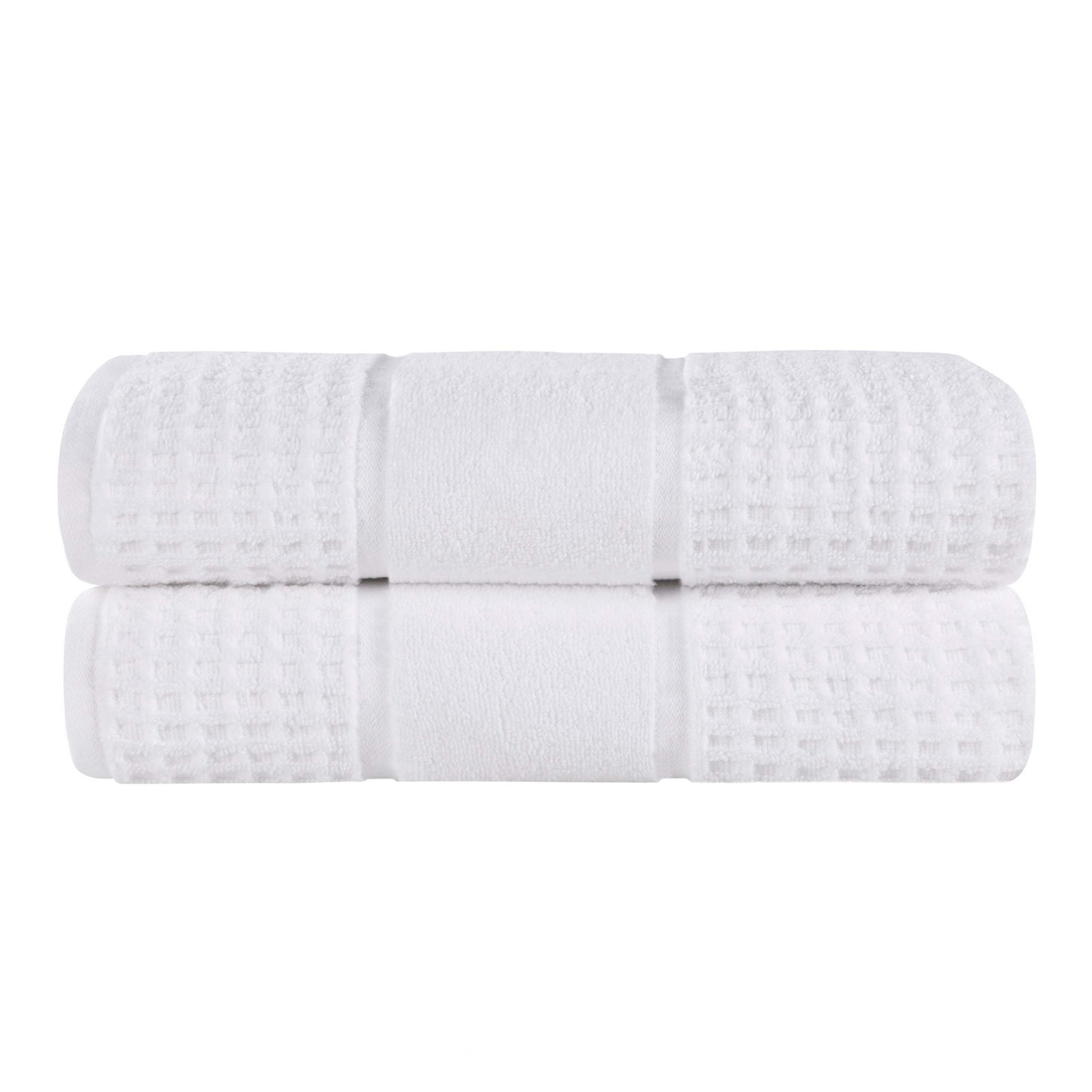 Hiyabel Waffle Cotton Bath Sheet Set, White