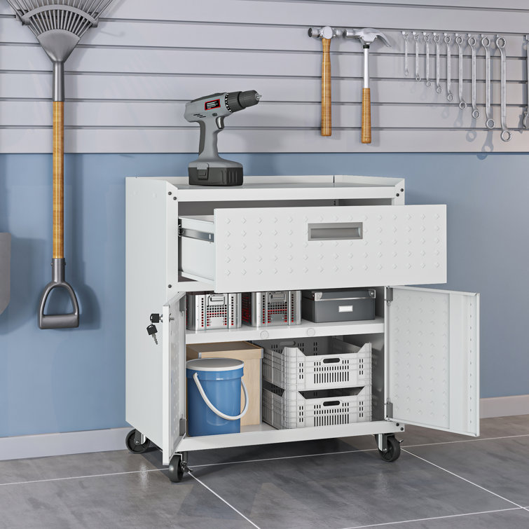 Sibley Textured Garage Complete Storage System (Set of 6) The Twillery Co. Color: White