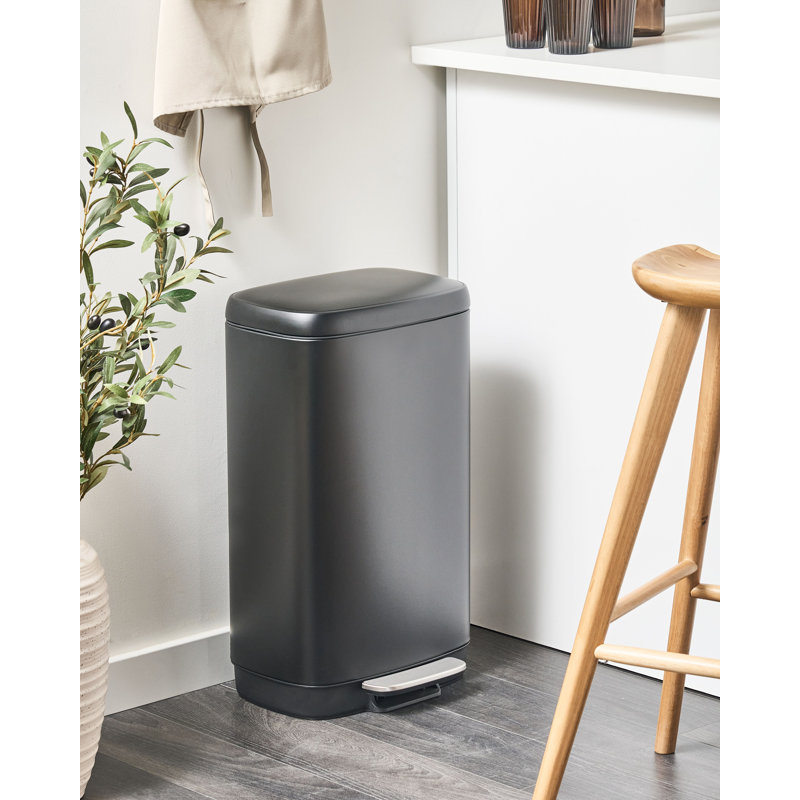 Pedal Waste Bin 30 L ECOCOLLECT Metal, Black