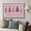 Œuvre d'art de Noël arbre de Noël rose, images de chambre de bébé, impression sur toile encadrée-132863062-132863057