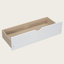 Lit superposé simple au-dessus de double avec échelle et deux tiroirs de rangement, structure convertible en bois massif avec garde-corps-1992153485