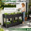 47 Inch Elevated Raised Planter Box with Drainage Plug Rattan Style Outdoor Garden Bed