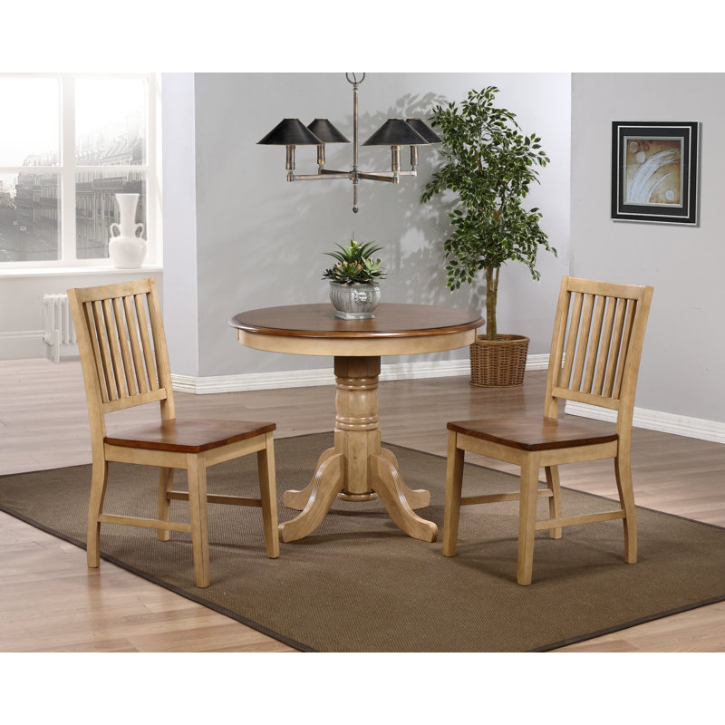 Huerfano Valley 2 - Person Solid Wood Solid Wood Top Pedestal Dining Set
