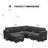 Kimbrel Modular Sectional Sofa U Shaped Couch Set With Storage Seat Convertible Large Couch U Shape Set-1396916125