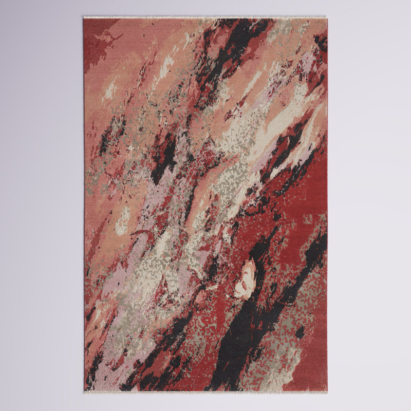 Abstract Indoor Rug, Rectangle 9'6" x 12'7"