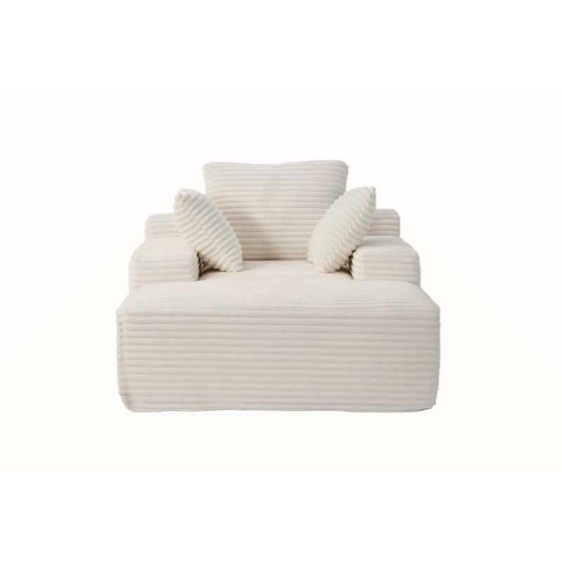 Méridienne surdimensionnée surdimensionnée Cozy Cloud Couch, Blanc