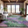 Premium Machine Washable Sykora AMF1493 Floral Rug
