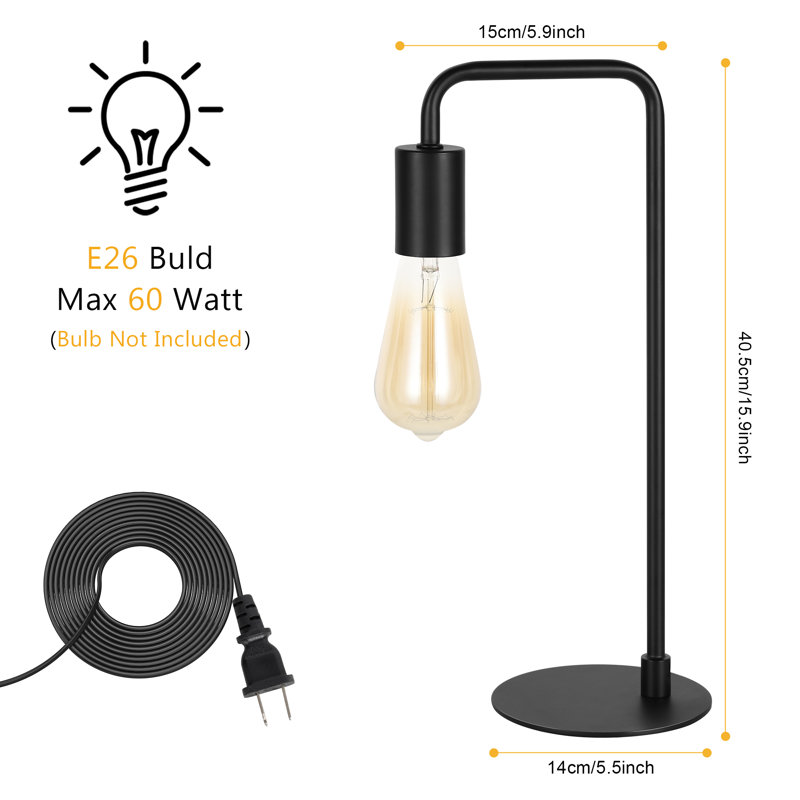 Gonsales Metal Desk Lamp, Black