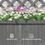 Wooden Planter Box with Trellis for Climbing Plants, Raised Garden Bed with Drainage Holes for Herbs & Flowers, Grey