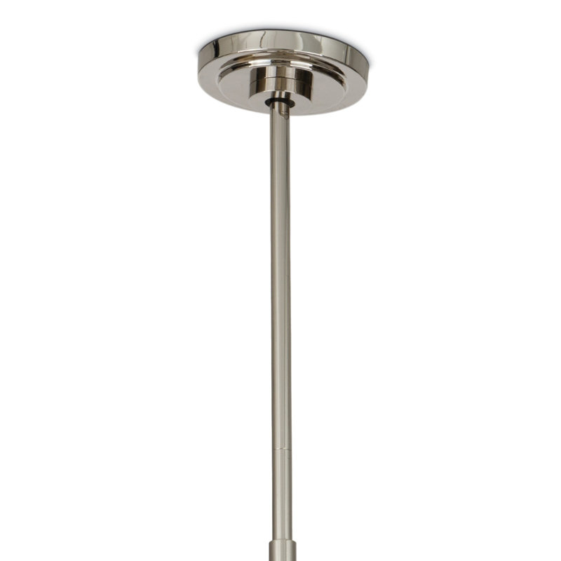 Artemis Chandelier, Polished Nickel, Alabaster