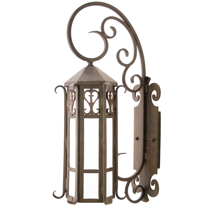 Caprice Wall Light, Antique Rust, Clear Acrylic
