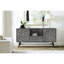 Buffet en bois gris, bois franc avec beaucoup de rangement, facile à assembler pour un usage domestique