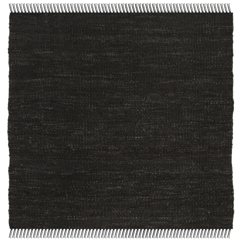 Fitzwater Natural Fiber Hand Woven Jute Solid Color Rug, Square 6'