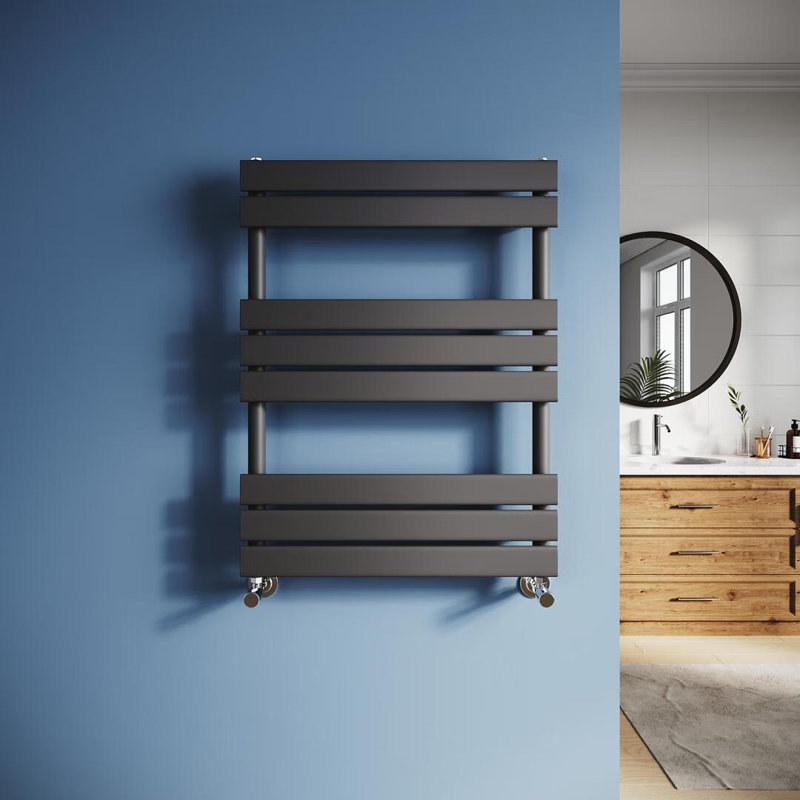 Bjarney 8 Wall Towel Rack, Matte Black