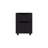 Ethan Open Shelves Nightstand With One Door, Modern Bedside Table For Bedroom Storage, Black