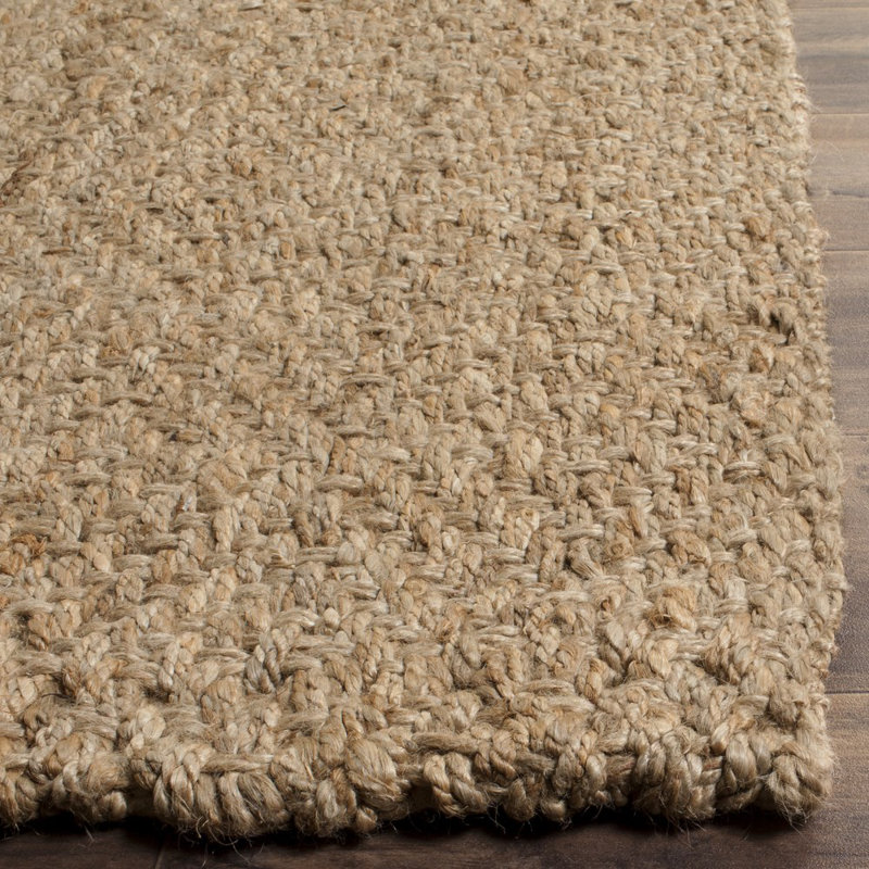 Tapis brun en jute / sisal tissé à plat à la main de couleur erroll Pollux, Tapis de couloir 2 pi 3 po x 6 pi