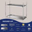 Table de travail commerciale robuste à 2 niveaux en acier inoxydable - tablette réglable, certifiée NSF, idéale pour le restaurant, la cuisine, le garage, l'atelier - argent, sans roulettes, 36 po x 24 po x 35 po