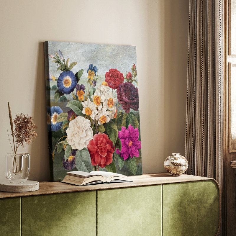 Botanical Landscape I -Custom Wrapped Gallery Cavas, 27" H x 18" W