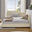 Structure de lit double capitonnée, structure de canapé-lit avec dossier confortable et accoudoirs, lit double pour chambre à coucher, salon, velours (80,5 po x 59 po x 30,5 po)-736061584-736061598