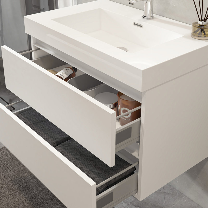 Ensemble de meuble-lavabo mural simple 30 po Valera