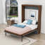 Lit escamotable en bois avec bureau-301931588