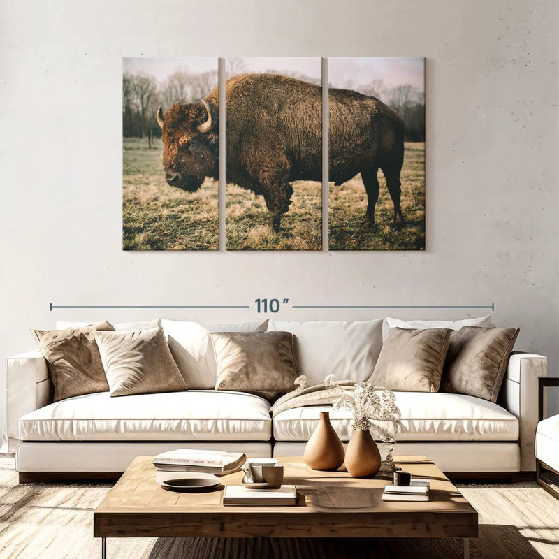 Brampt Solitary Bison IV, 48" H x 74" W