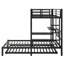 Lit superposé en métal avec garde-robe, lit gigogne, bureau pliable, échelles-806711190
