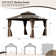 10 Ft. W x 10 Ft. W Galvanized Steel Patio Gazebo with Overhang Slope-design Double Roof