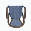 Ensemble de 2 chaises bistro style campagne française avec armature en osier, structure en aluminium et finition à imprimé bois