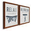 Palm Bath I - Ensemble de 2 encadrements d'art textuel sur toile-779011591-779011612