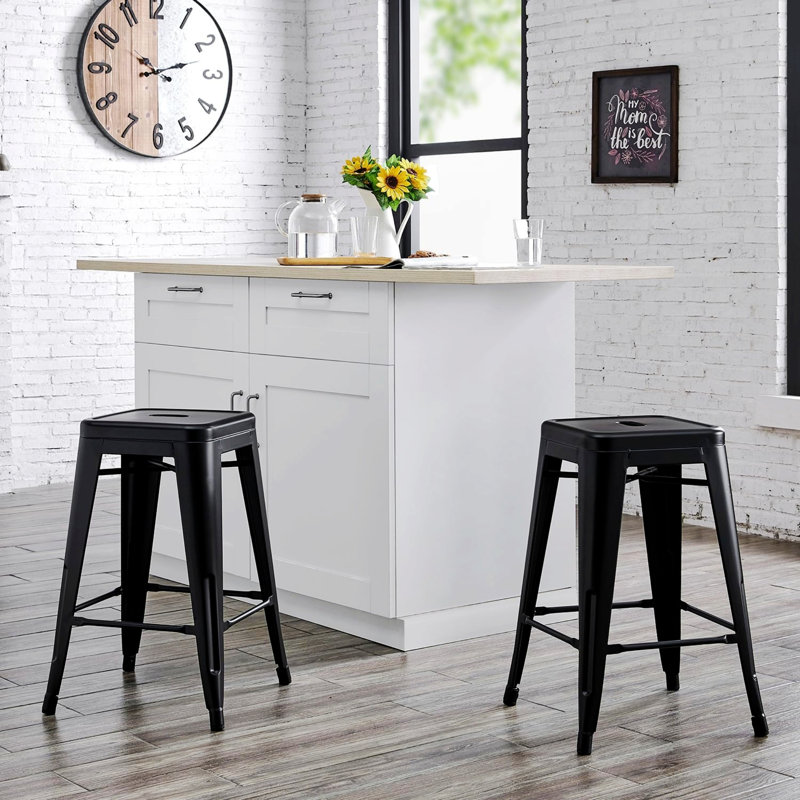 Ensemble de 2 tabourets de bar en métal, tabouret de bar de cuisine