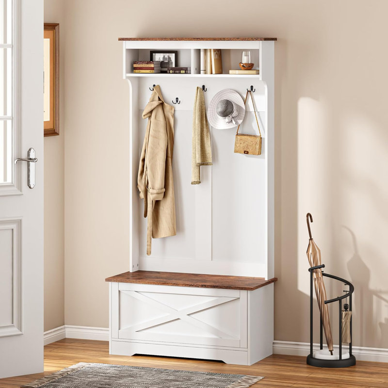 Wardrobe, Home Wardrobe, Bedroom Storage, Minimalist Coat Rack, Vintage White