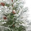Arbre de Noël artificiel givré pré-éclairé avec pommes de pin