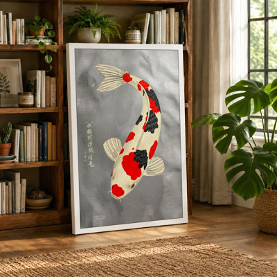 Flowing Koi Japandi - Wrapped Canvas