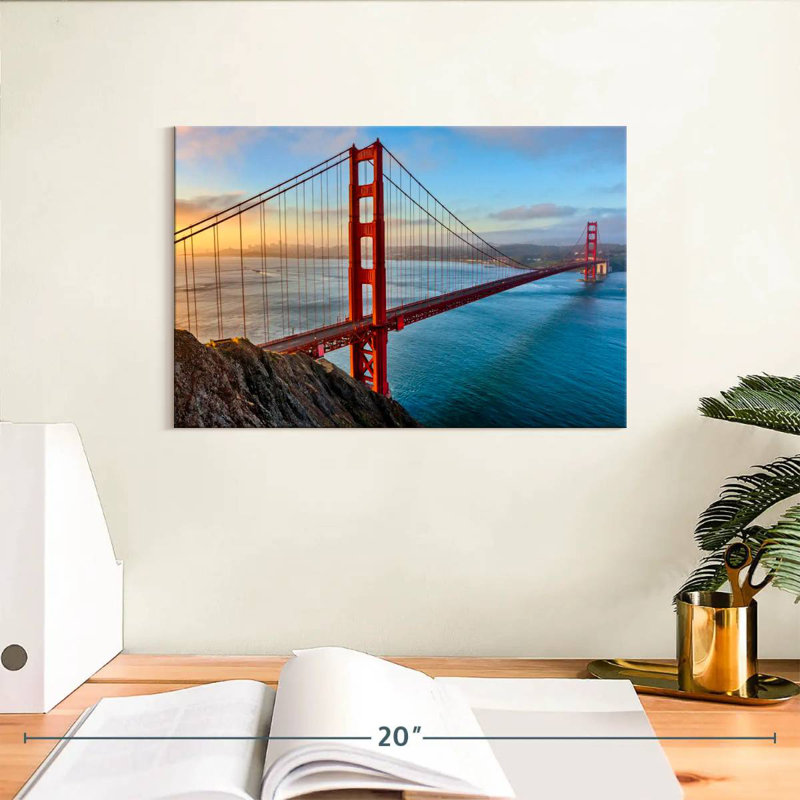 Célèbre pont Golden Gate de Tergel, H 8 po x l 12 po