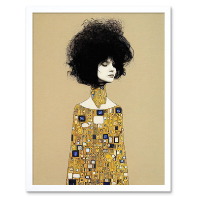 Klimt Style Retro Boho Afro Abstract - Print