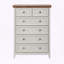 Commode 6 tiroirs moderne avec rails en métal lisse et dispositif anti-basculement - beige-1934613620