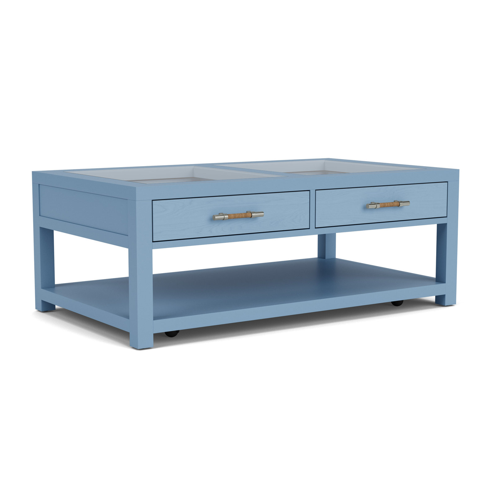 Silvia Rectangular Coffee Table, Blue