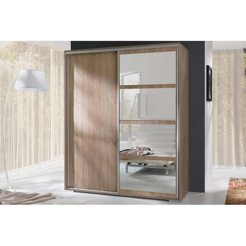 Francesca-Maria 2 Door Manufactured Wood Wardrobe, Sonoma Oak