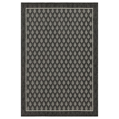 Anthracite 7 Ft. 10 In. X 10 Ft. 3 In. Indoor/Outdoor Area Rug