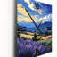 Horloge murale moderne lavande sur un ciel serein-931988465